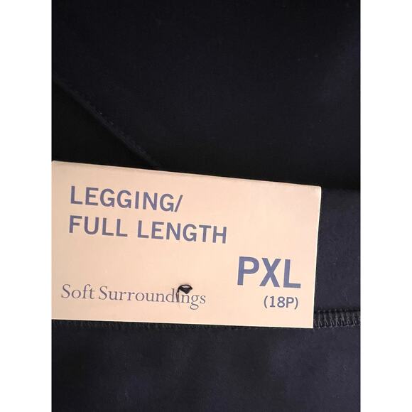 Soft Surroundings Stirrup Leggings Black Ponte Knit XL Petite Pants NWT - Picture 6 of 9